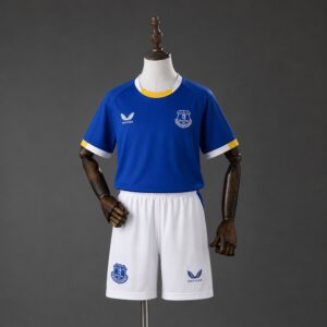 Everton 26_27 Home Kids Kit – Replica Football Soccer Kids Kit – Size 16–28