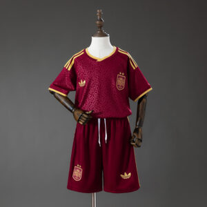 Spain 2026 2 Stars Special Edition Kids Kit - Maroon Size 16-28
