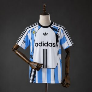 Argentina 26_27 Adidas Trefoil White Jersey – Replica Football Soccer Shirt – S–