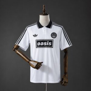 **Oasis Live '25 Originals White 3-Stripes Football Shirt – Replica Football Soc