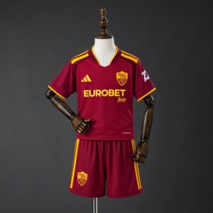**Roma 26_27 Home Kids Kit – Replica Football Soccer Shirt – Size 16–30**