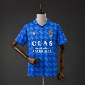 Real Oviedo 89_90 Home Retro Jersey – Replica Football Soccer Shirt – S–XXL