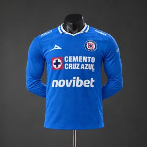 Cruz Azul 26_27 Home Player Version Long Sleeved Jersey – Replica Football Socce