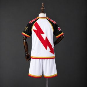 Rayo Vallecano 26_27 Home Kids Kit – Replica Football Soccer Shirt – Size 16–28