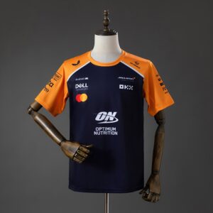 McLaren F1 Team 2025 Black And Orange T-shirt – Formula 1 Racing Apparel – S–4XL