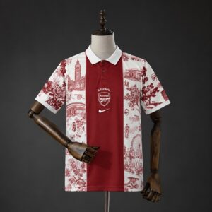 Arsenal 26_27 Red and White Polo – Replica Football Soccer Polo Shirt – S–XXL