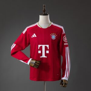 Bayern Munich 26_27 Home Long Sleeve Jersey – Replica Football Soccer Shirt – S–